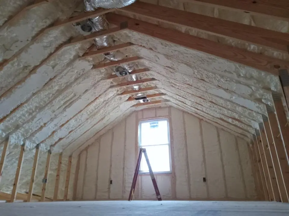 Spray foam roofing application for Crawl Space Insulation project in Seaside